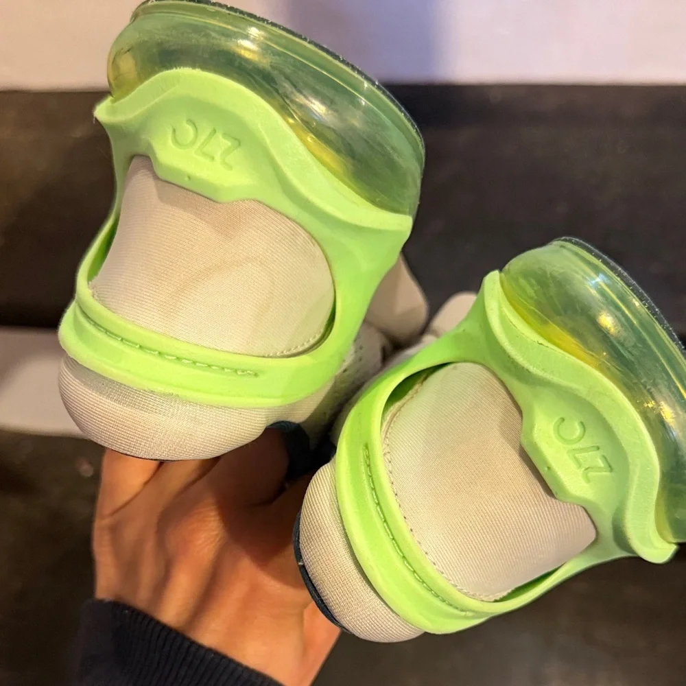 Nike White and Lime Athletic Sneakers